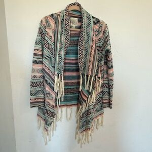 Billabong Geometric Aztec Cardigan Shawl